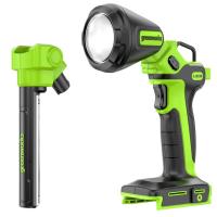 Рабочий LED-фонарь 2-в-1 Greenworks G24UL, 24v, 650 Лм, сменные плафоны, без АКБ и ЗУ (аккумуляторный )